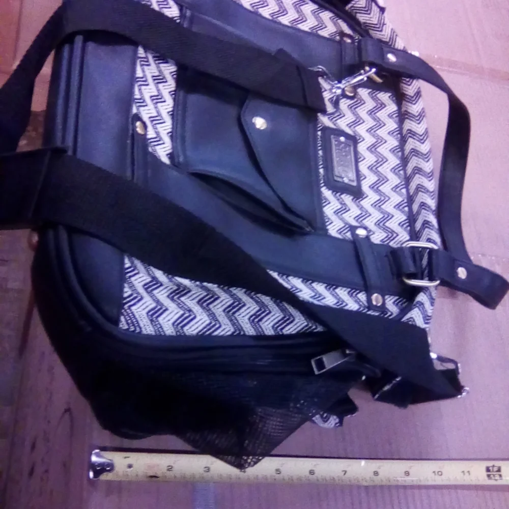 Pet Carrier Travel Bag Cloe E. Cluzo Black/White.